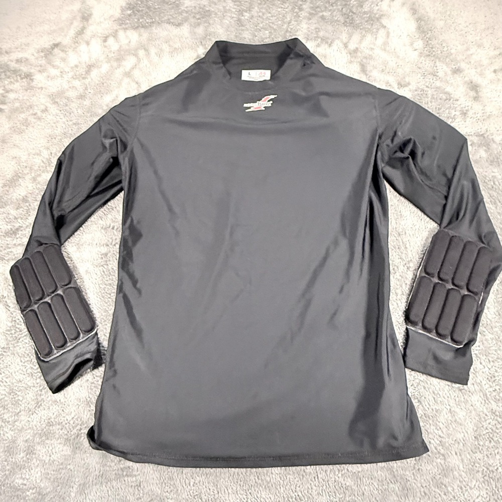 Zoombang A4 Mens‎ Black Padded Compression Shirt Long Sleeve Size Large